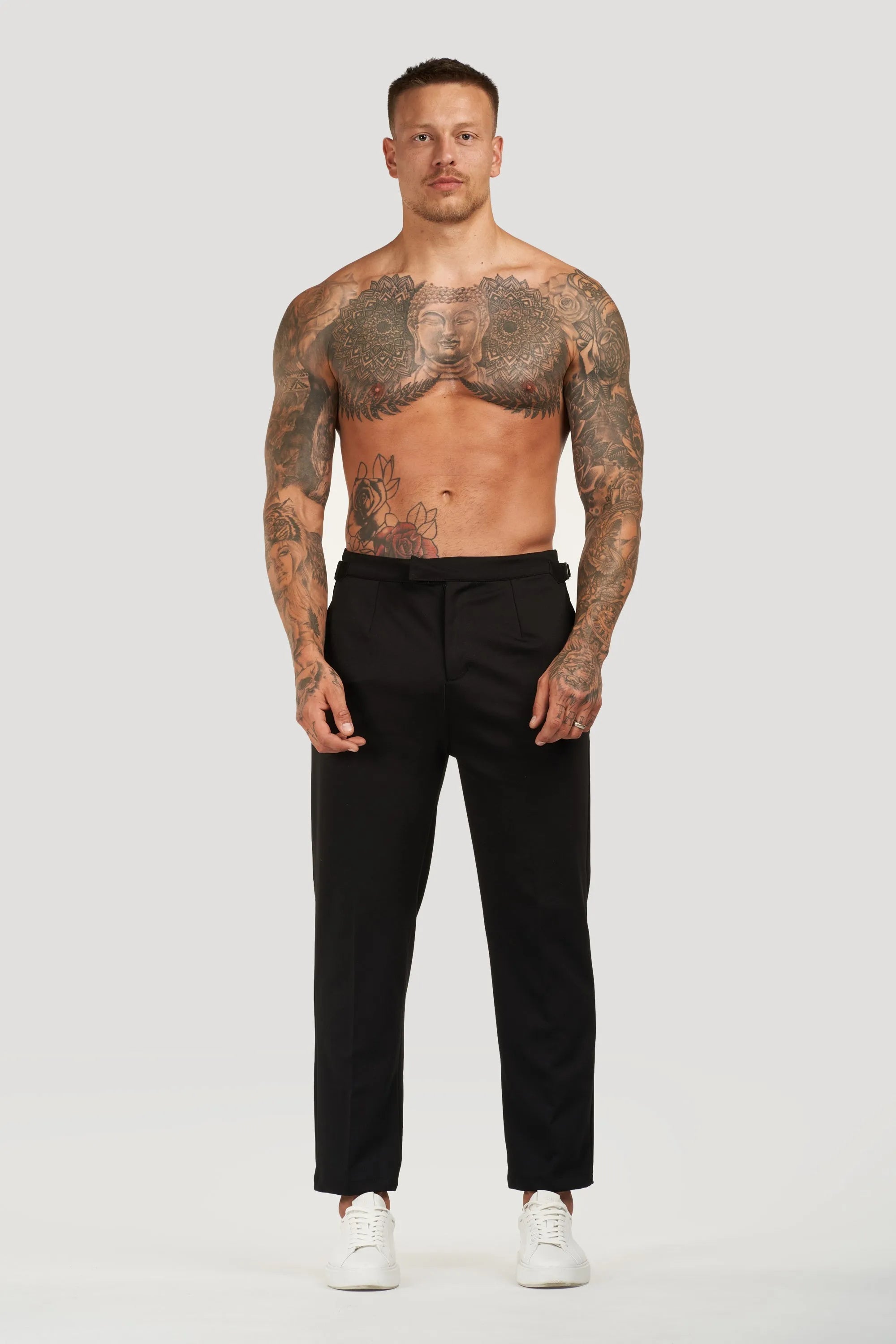 THE ALESSIO TROUSERS - BLACK - Maison Sydney