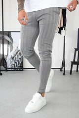 THE CHEVRON TROUSERS - GREY - Maison Sydney