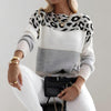 Laura | Casual Sweater with Leopard Design - Maison Sydney