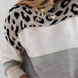 Laura | Casual Sweater with Leopard Design - Maison Sydney