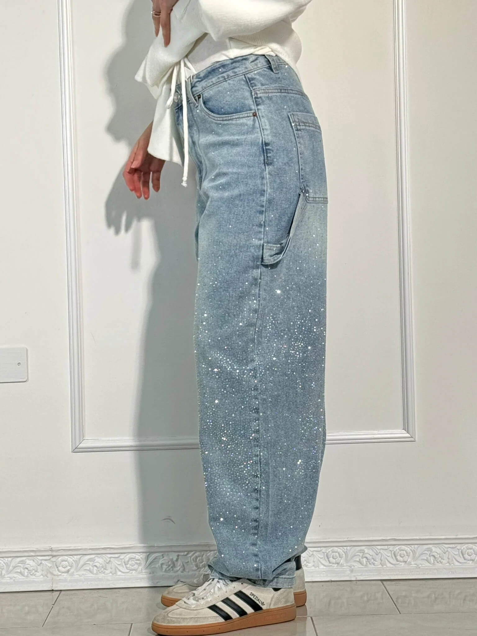 Balloon Carpenter Shine Denim Jeans - Maison Sydney