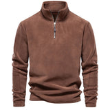 Cooma V2 |Retro Half-zip Stand Collar Sweatshirt - Threadford