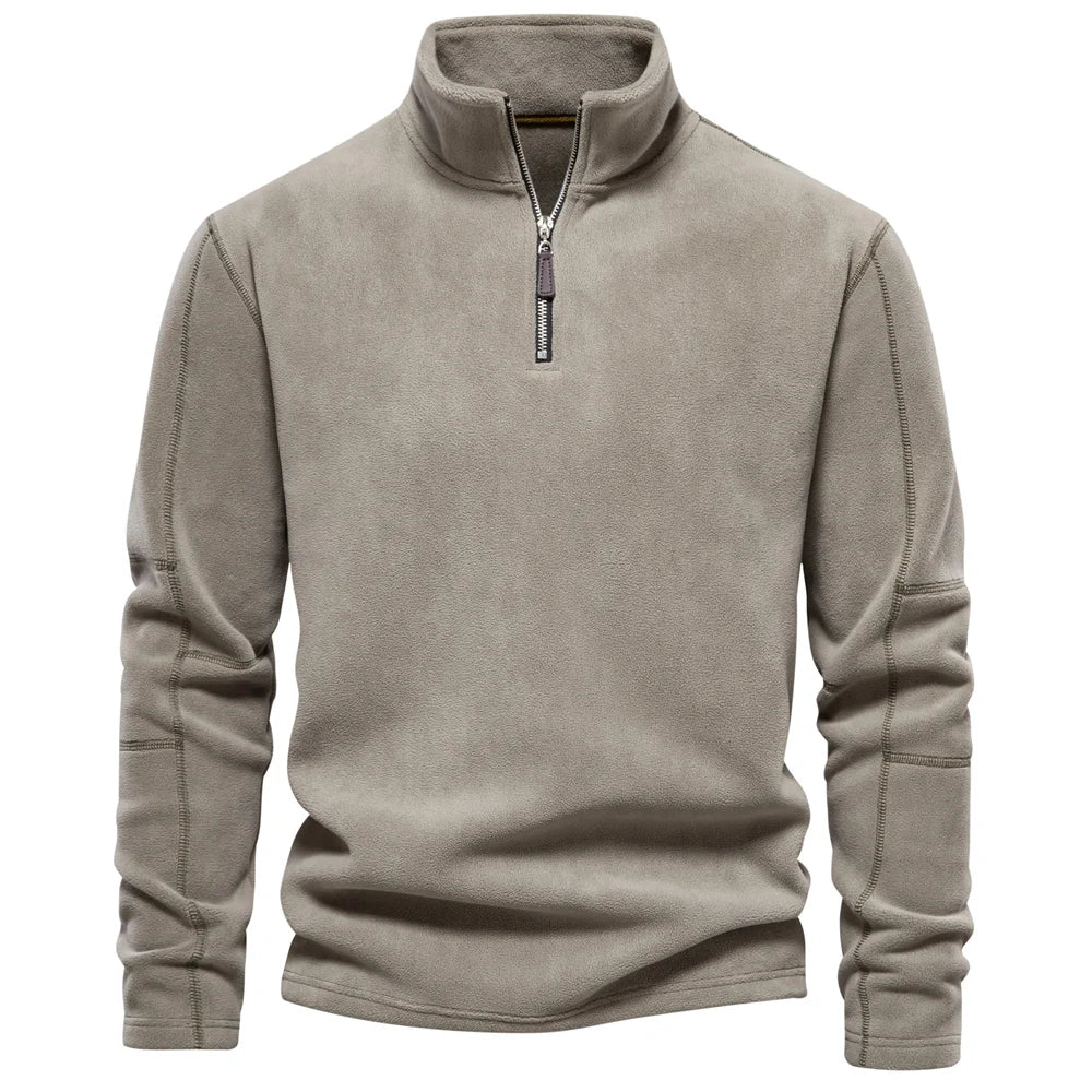 Cooma V2 |Retro Half-zip Stand Collar Sweatshirt - Threadford