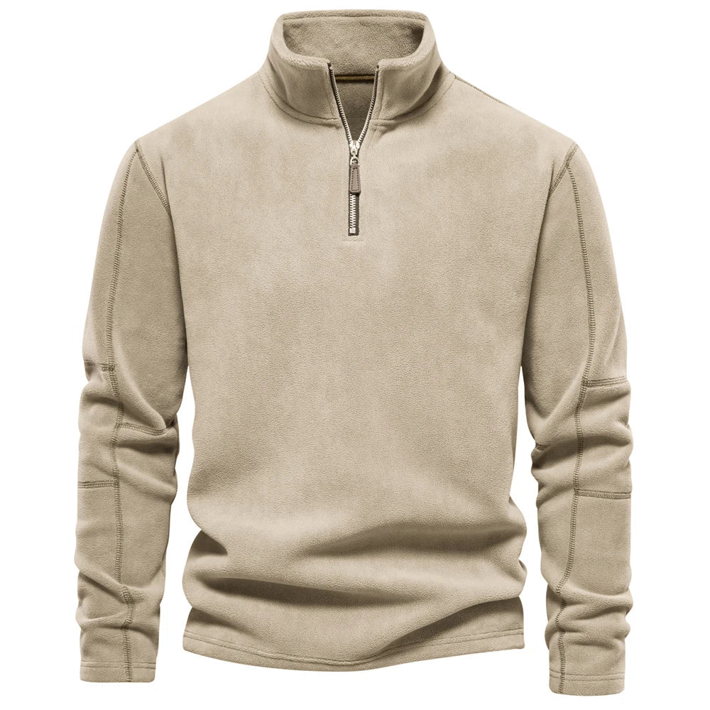 Cooma V2 |Retro Half-zip Stand Collar Sweatshirt - Threadford