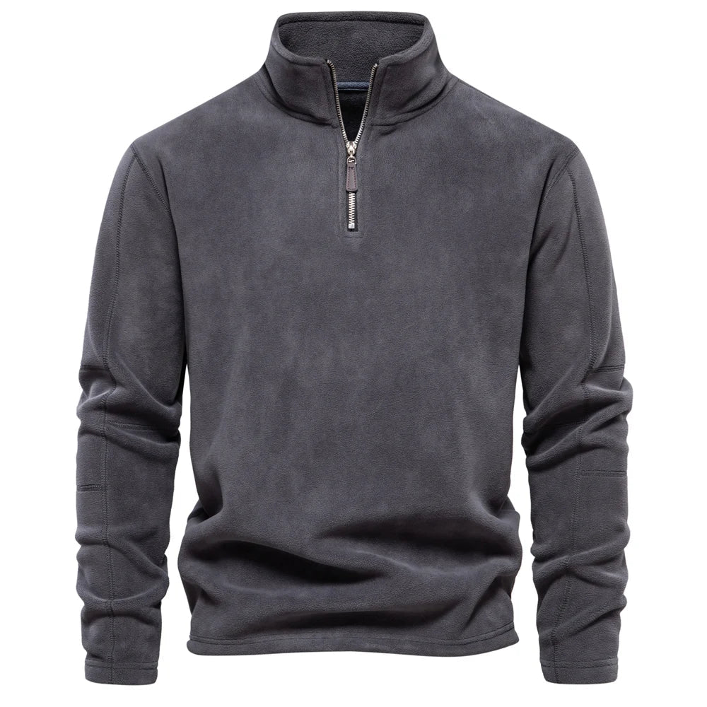 Cooma V2 |Retro Half-zip Stand Collar Sweatshirt - Threadford