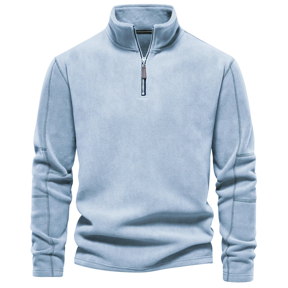 Cooma V2 |Retro Half-zip Stand Collar Sweatshirt - Threadford