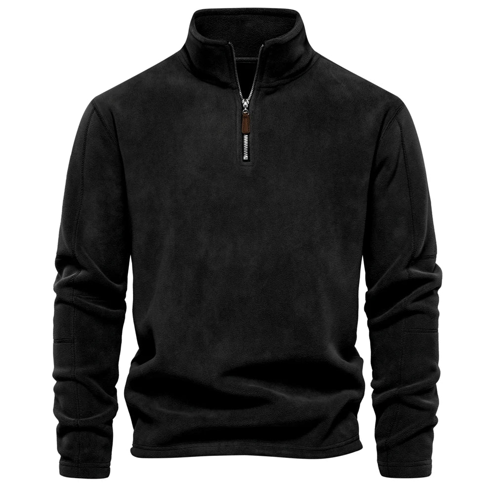 Cooma V2 |Retro Half-zip Stand Collar Sweatshirt - Threadford