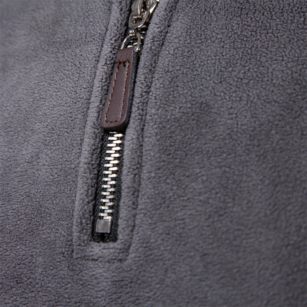 Cooma V2 |Retro Half-zip Stand Collar Sweatshirt - Threadford