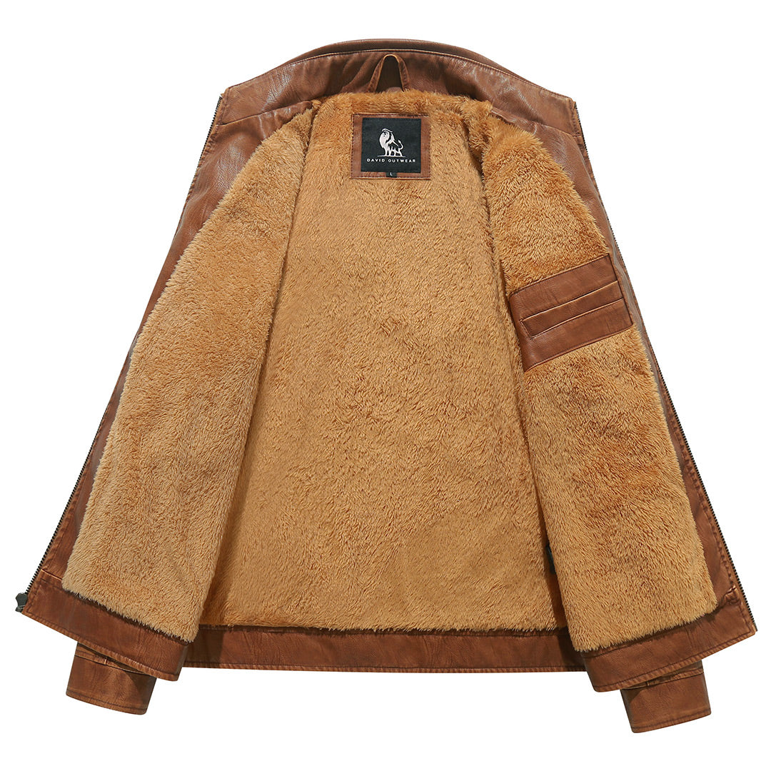 Fleece Biker Jacket - Threadford