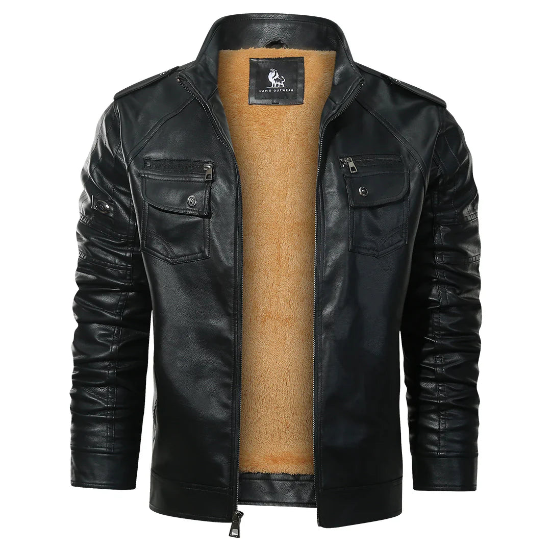 Fleece Biker Jacket - Threadford