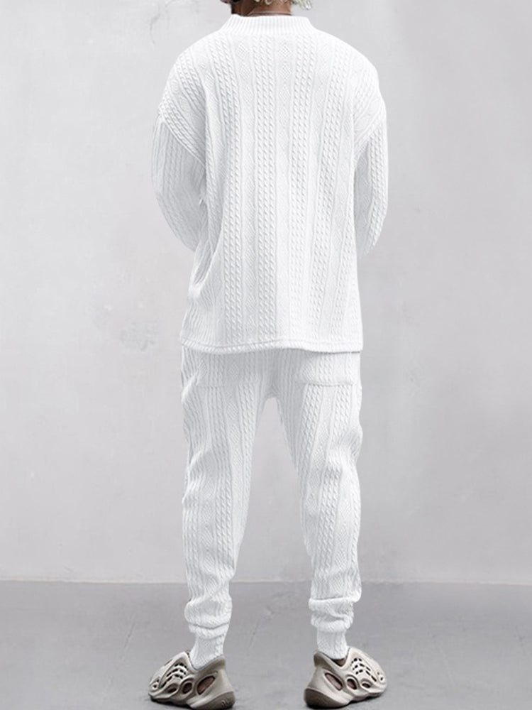 FlexKnit | Cable Knit Athleisure Set - Maison Sydney