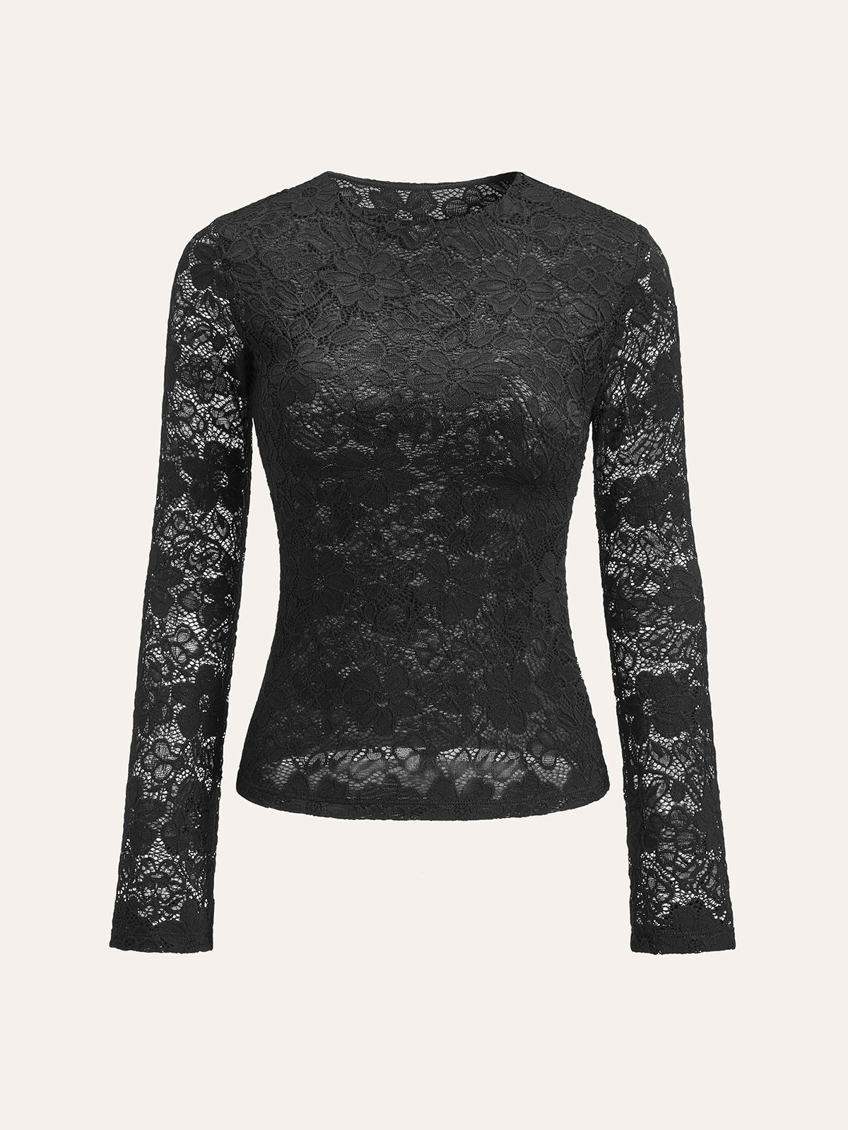 Floral Lace Long-Sleeve Top - Maison Sydney