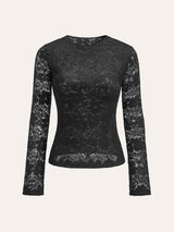 Floral Lace Long-Sleeve Top - Maison Sydney