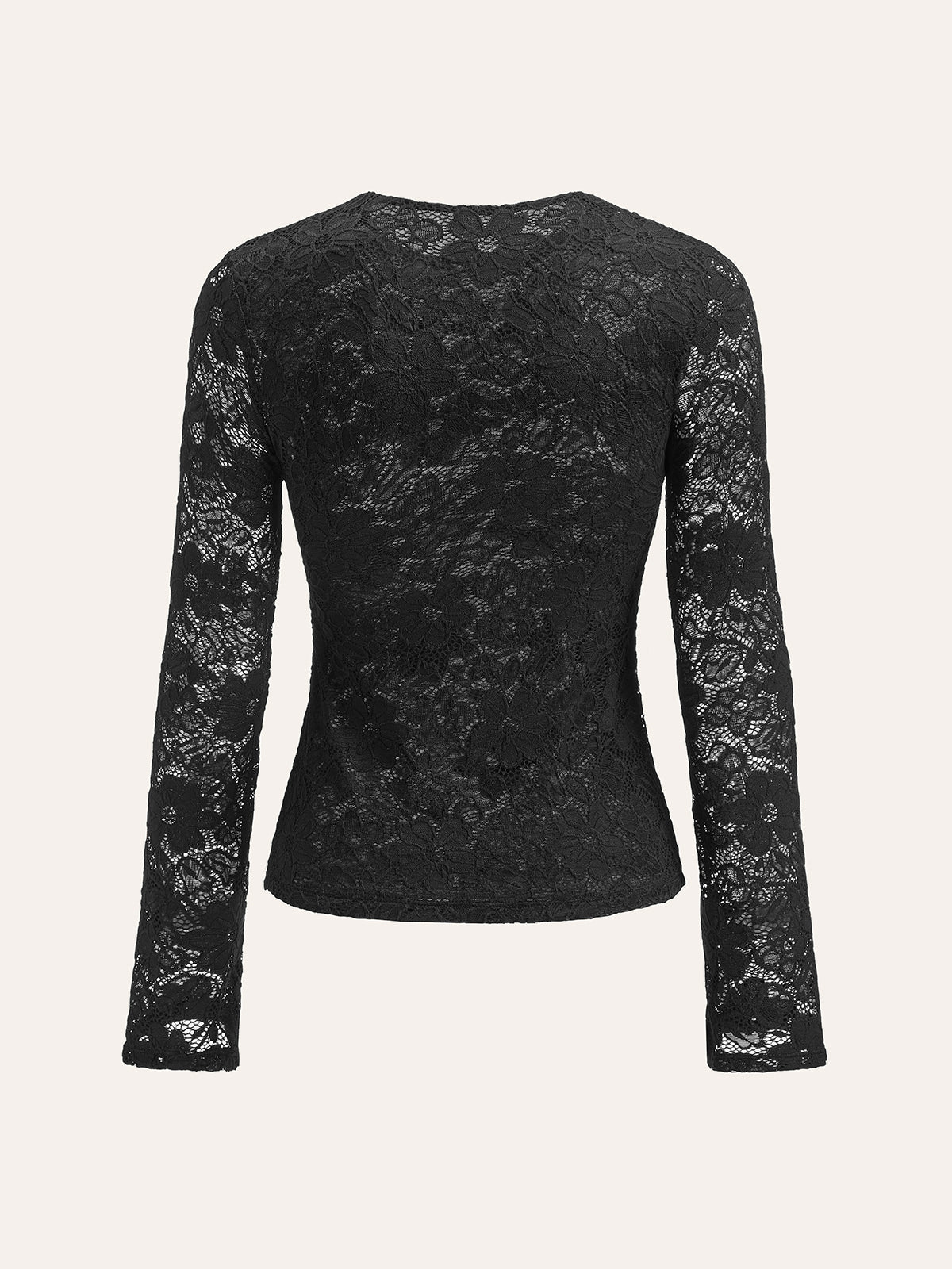 Floral Lace Long-Sleeve Top - Maison Sydney