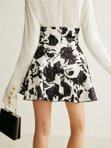 Floral Print Button-Detail Skirt - Maison Sydney