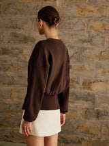 Golden Button Plain Cardigan - Maison Sydney