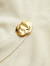 Golden Button Plain Cardigan - Maison Sydney