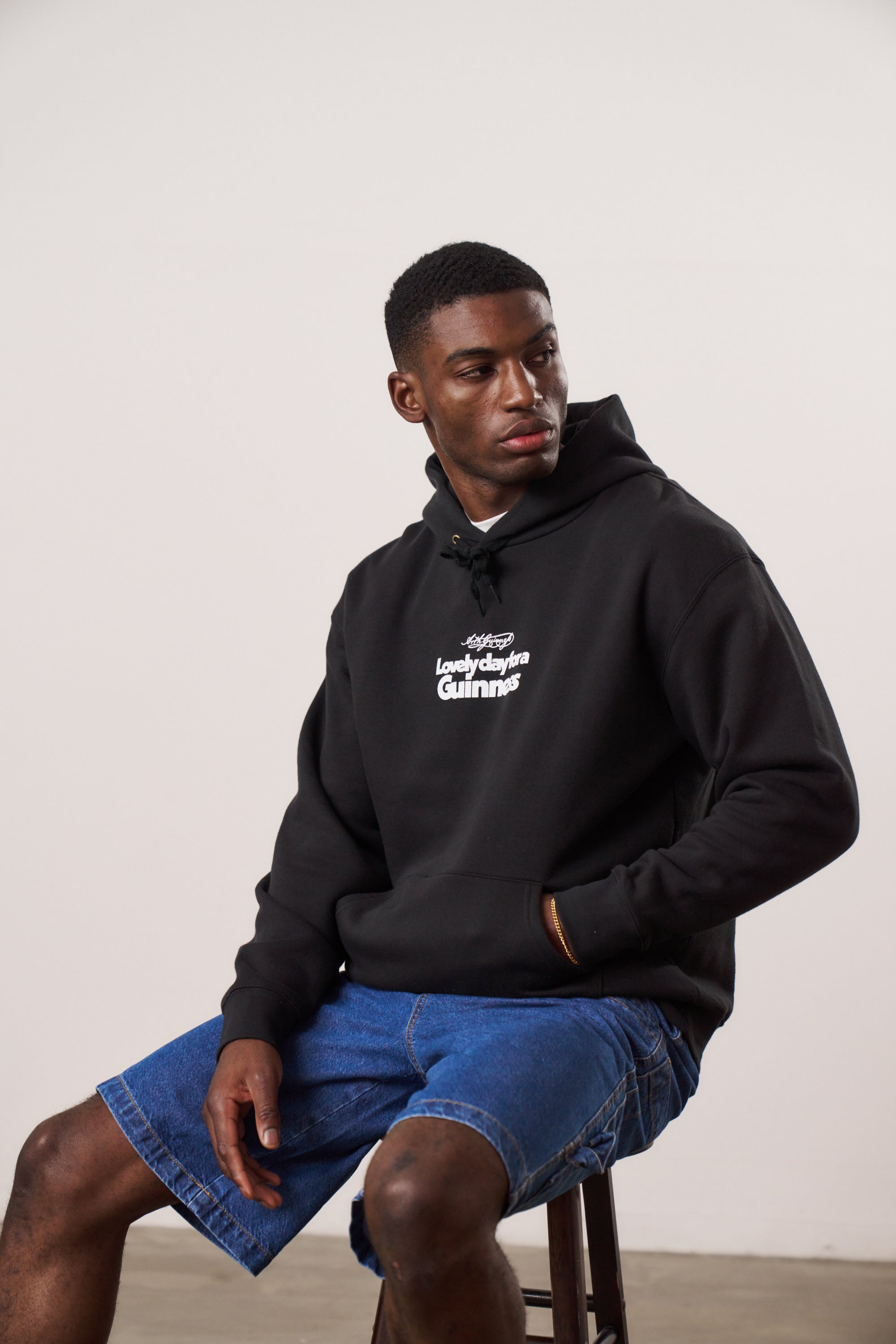 Guinness x MS 'Lovely Day' Hoodie - Black - Maison Sydney