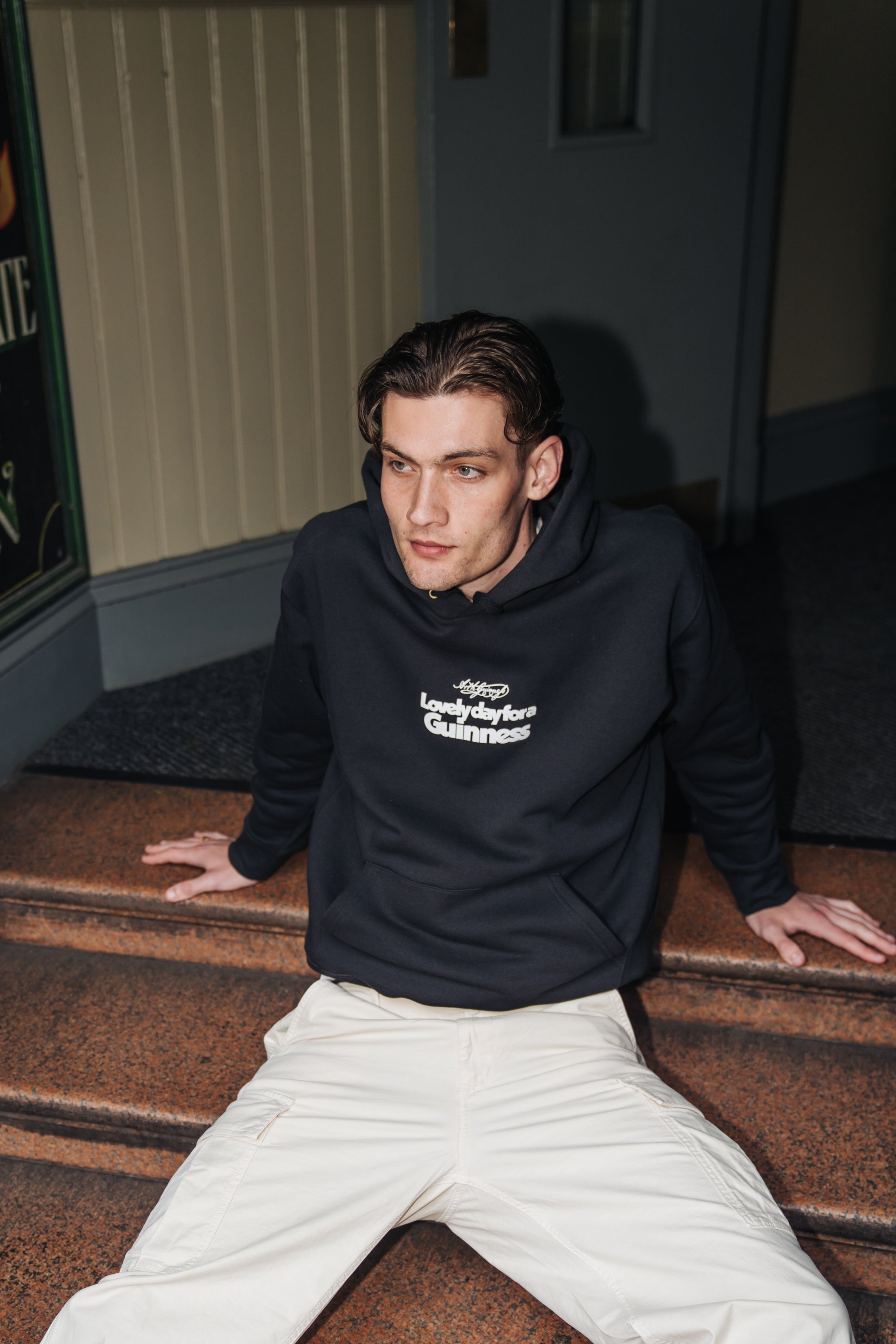 Guinness x MS 'Lovely Day' Hoodie - Black - Maison Sydney