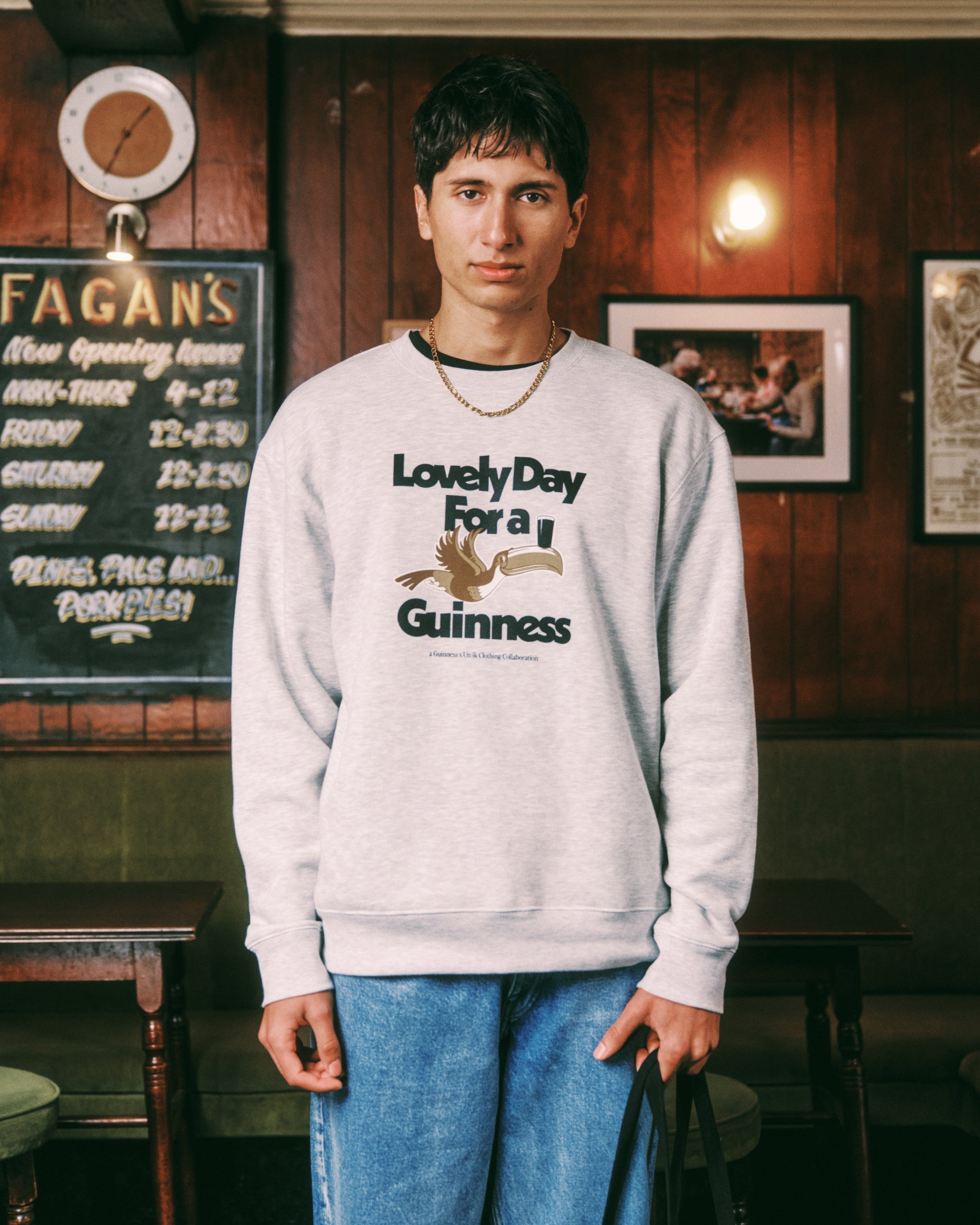 Guinness x MS 'Lovely Day' Sweater - Ash Grey - Maison Sydney