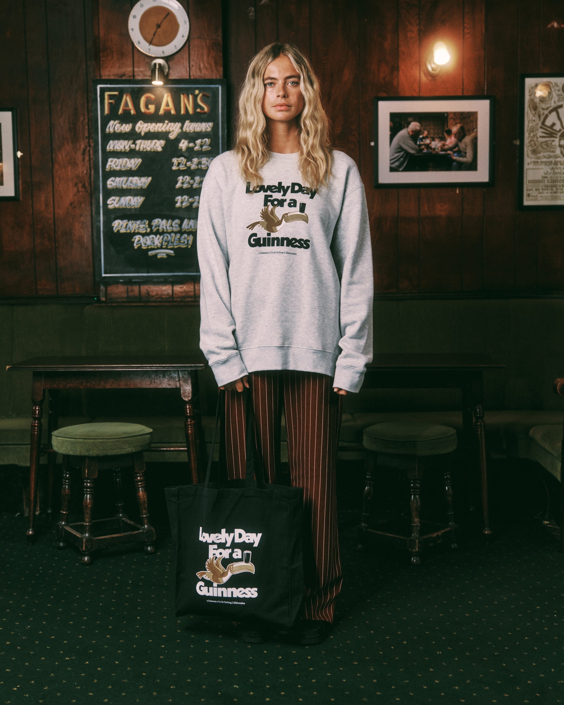 Guinness x MS 'Lovely Day' Sweater - Ash Grey - Maison Sydney