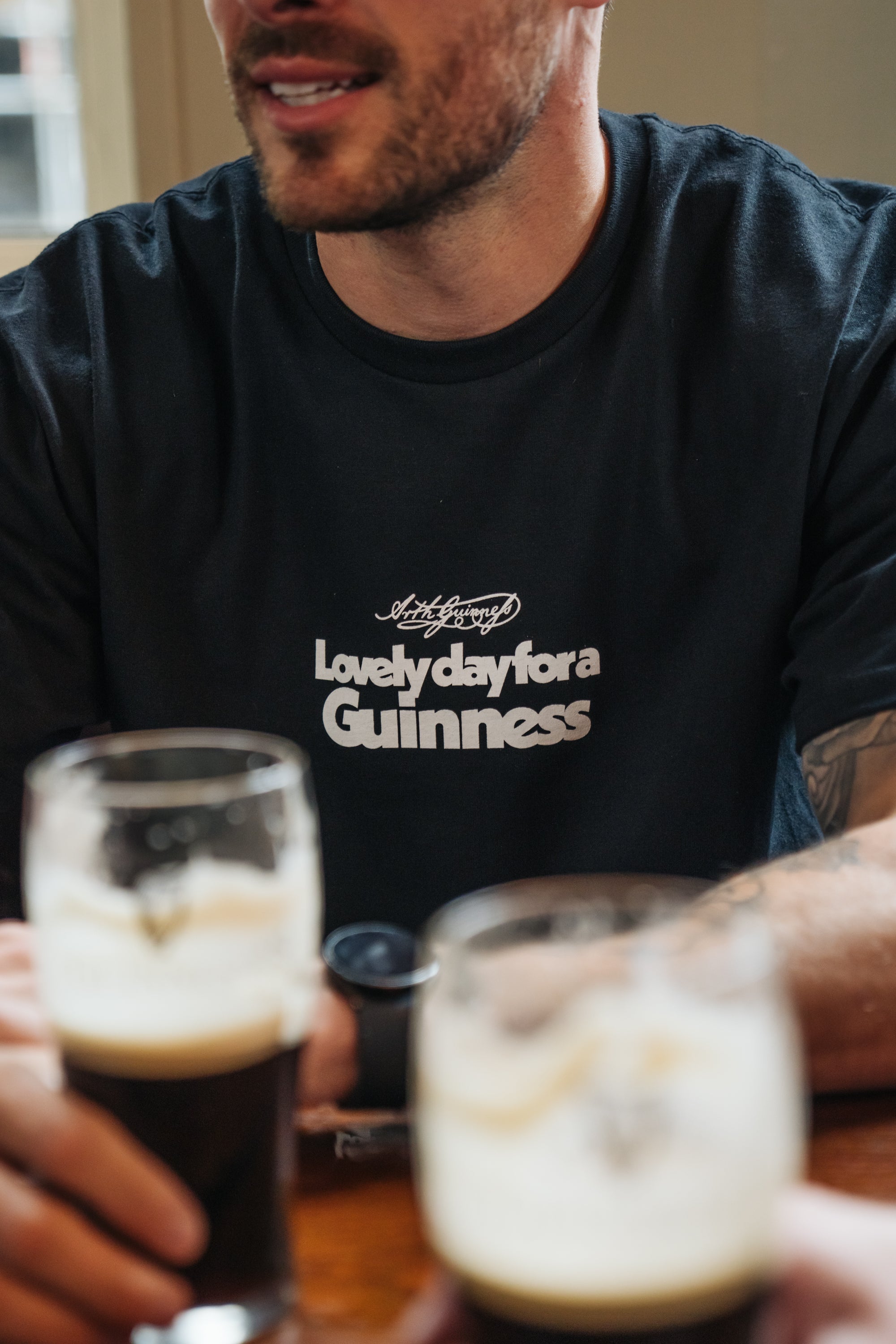Guinness x MS 'Lovely Day' Tee - Black - Maison Sydney