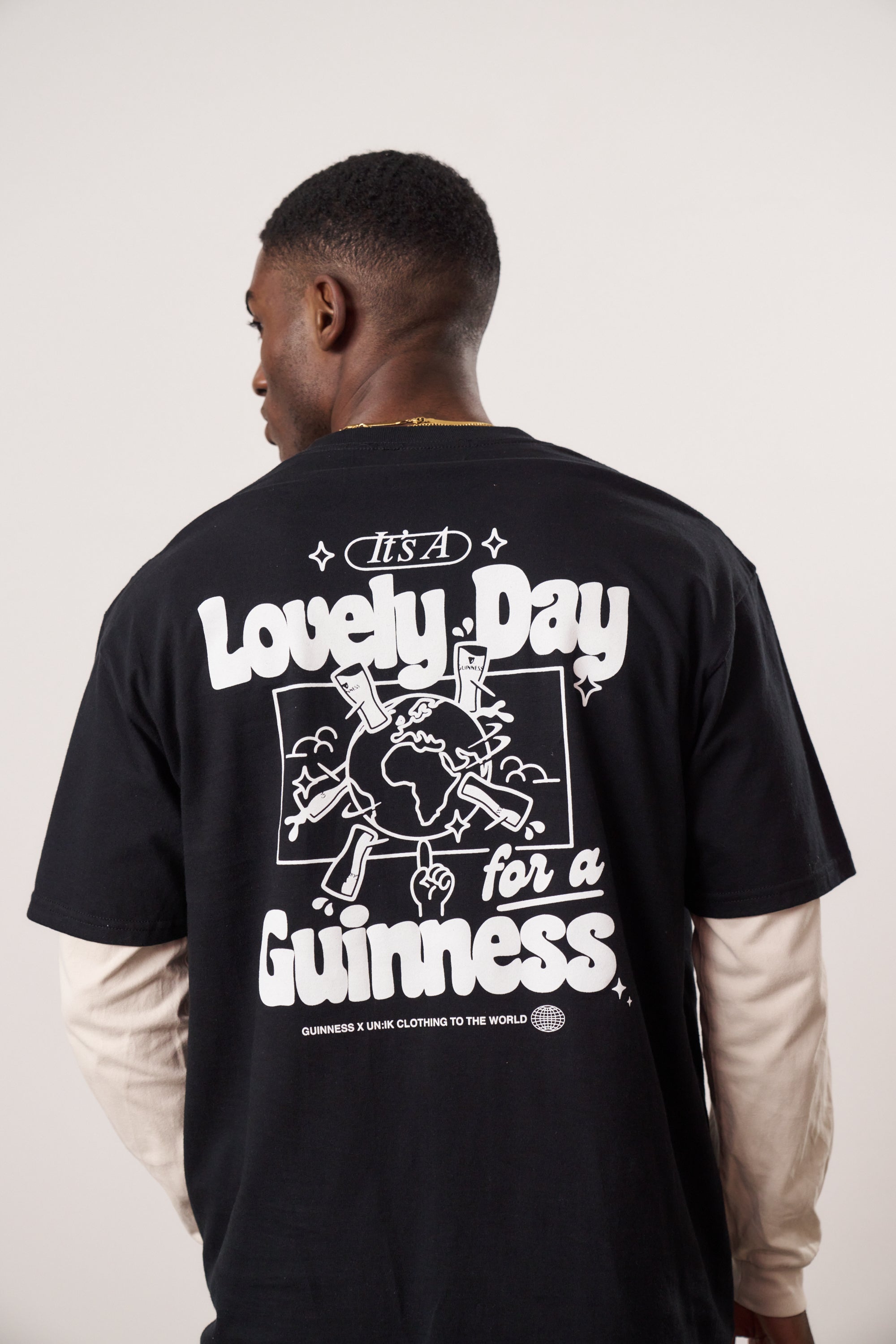 Guinness x MS 'Worldwide' Tee - Black - Maison Sydney