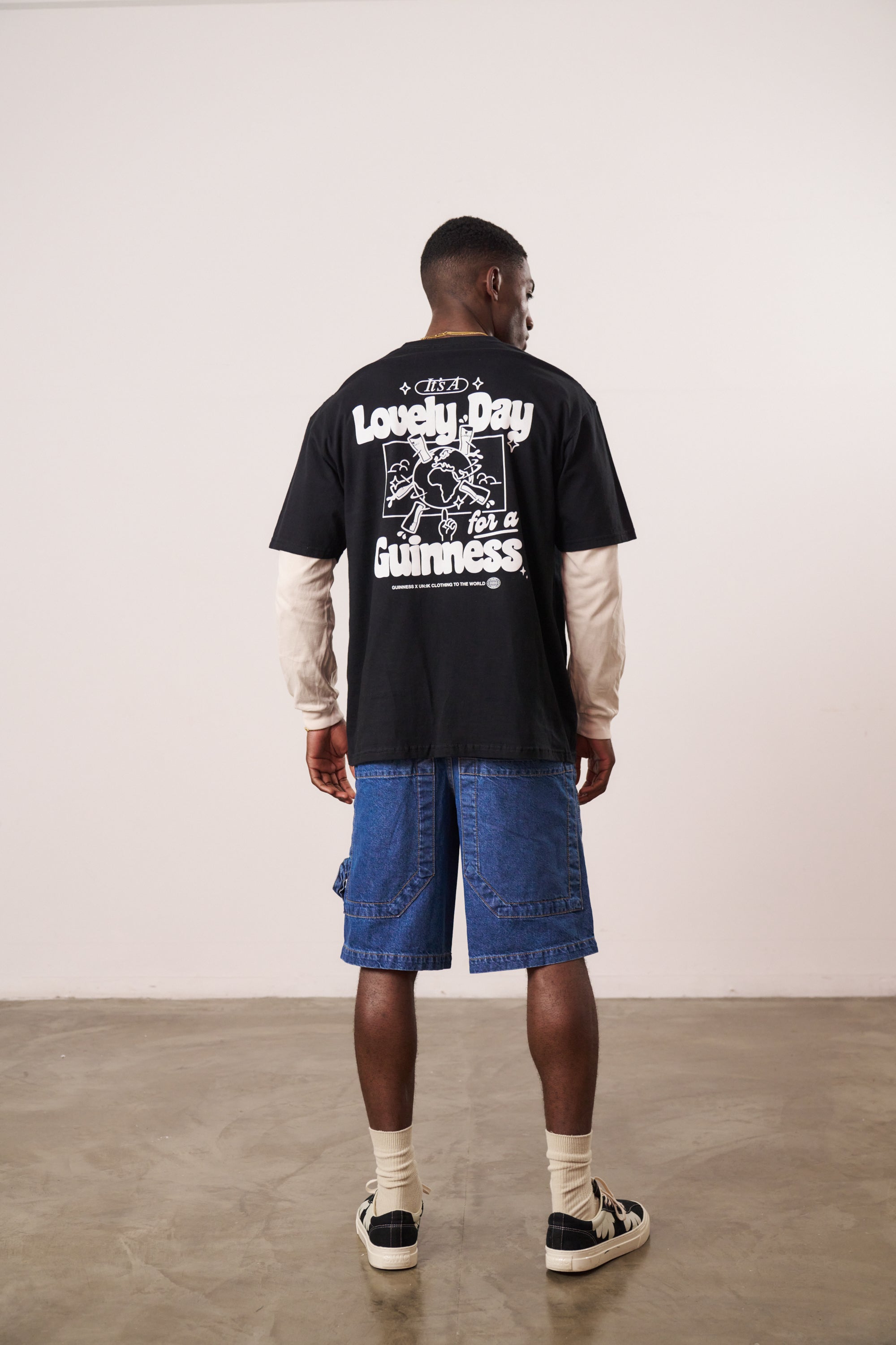 Guinness x MS 'Worldwide' Tee - Black - Maison Sydney