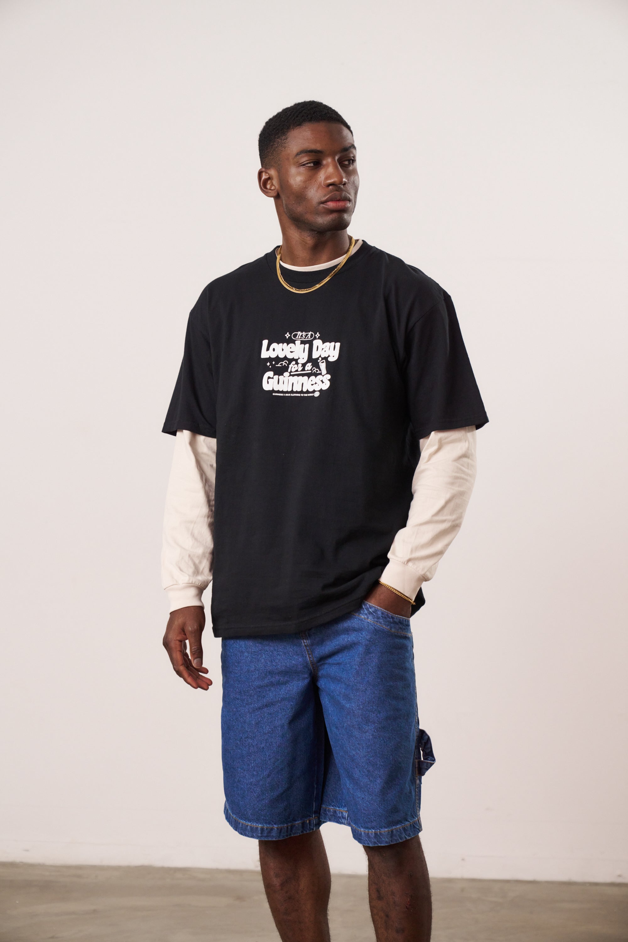 Guinness x MS 'Worldwide' Tee - Black - Maison Sydney