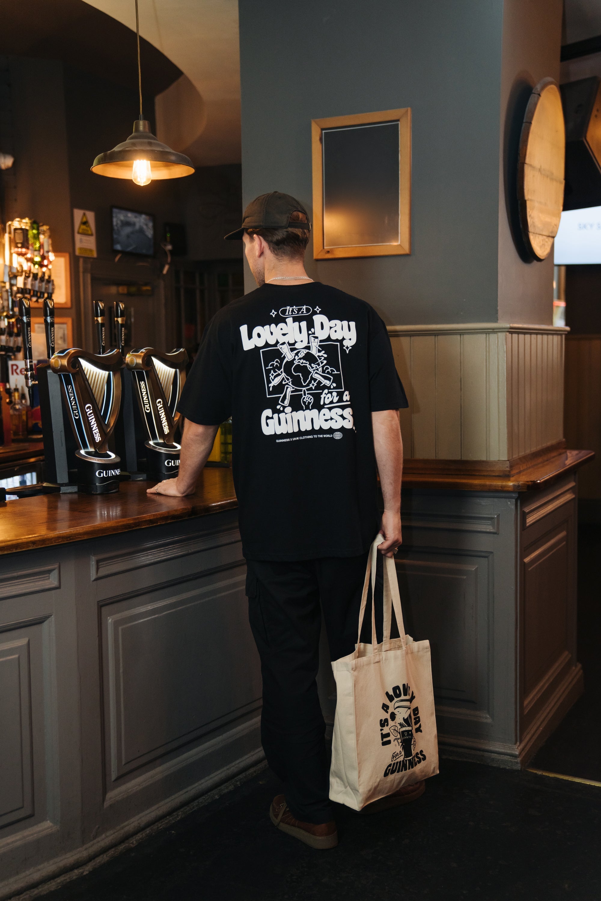Guinness x MS 'Worldwide' Tee - Black - Maison Sydney