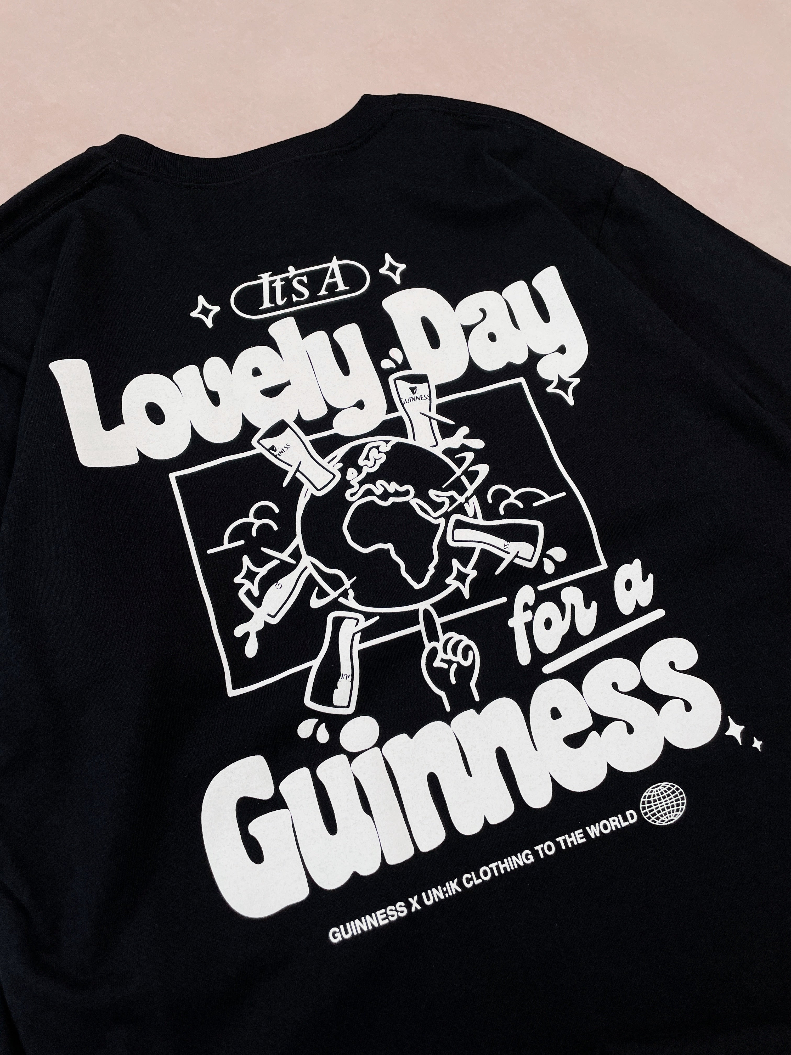 Guinness x MS 'Worldwide' Tee - Black - Maison Sydney