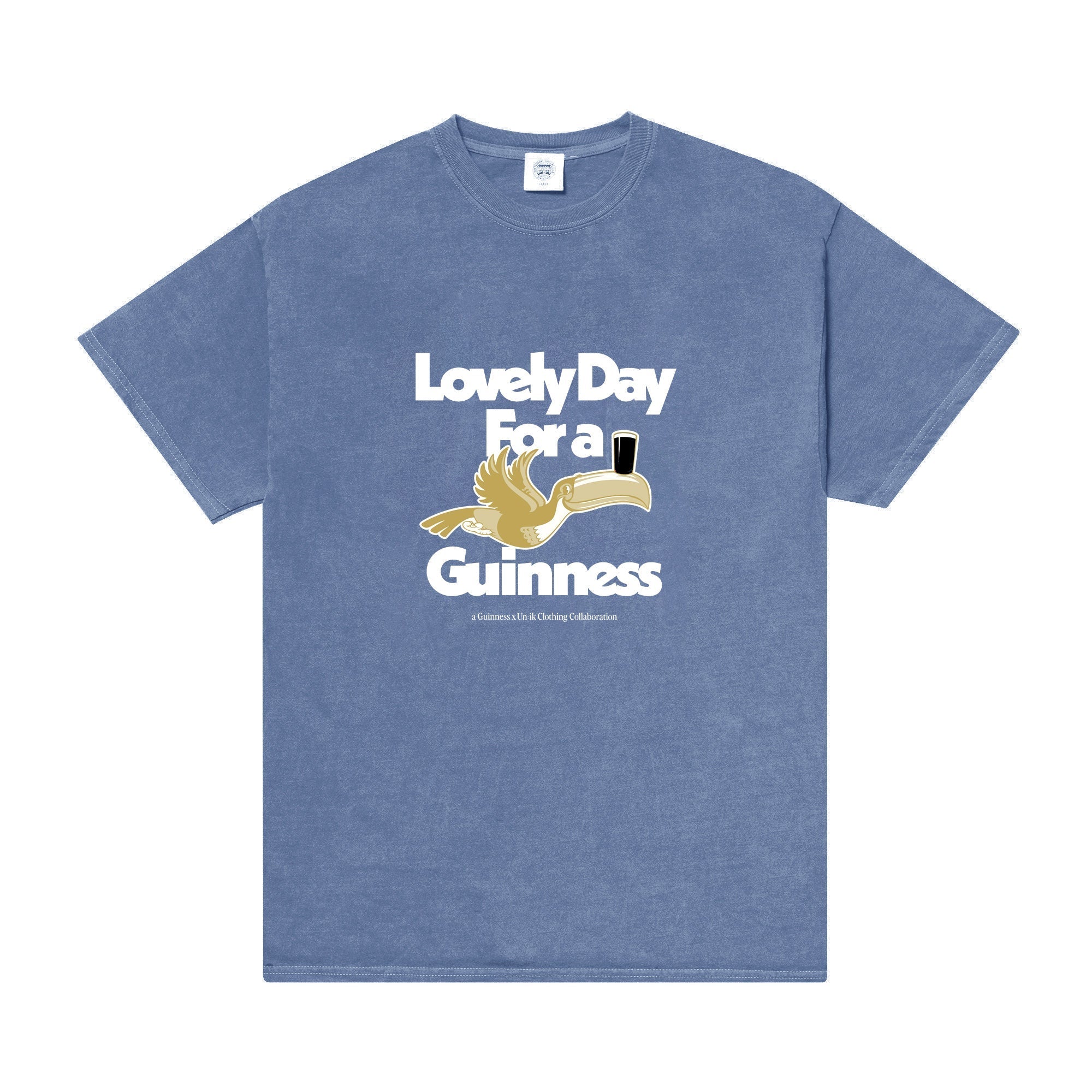 Guinness x MS 'Lovely Day' Vintage Washed Tee - Blue - Maison Sydney