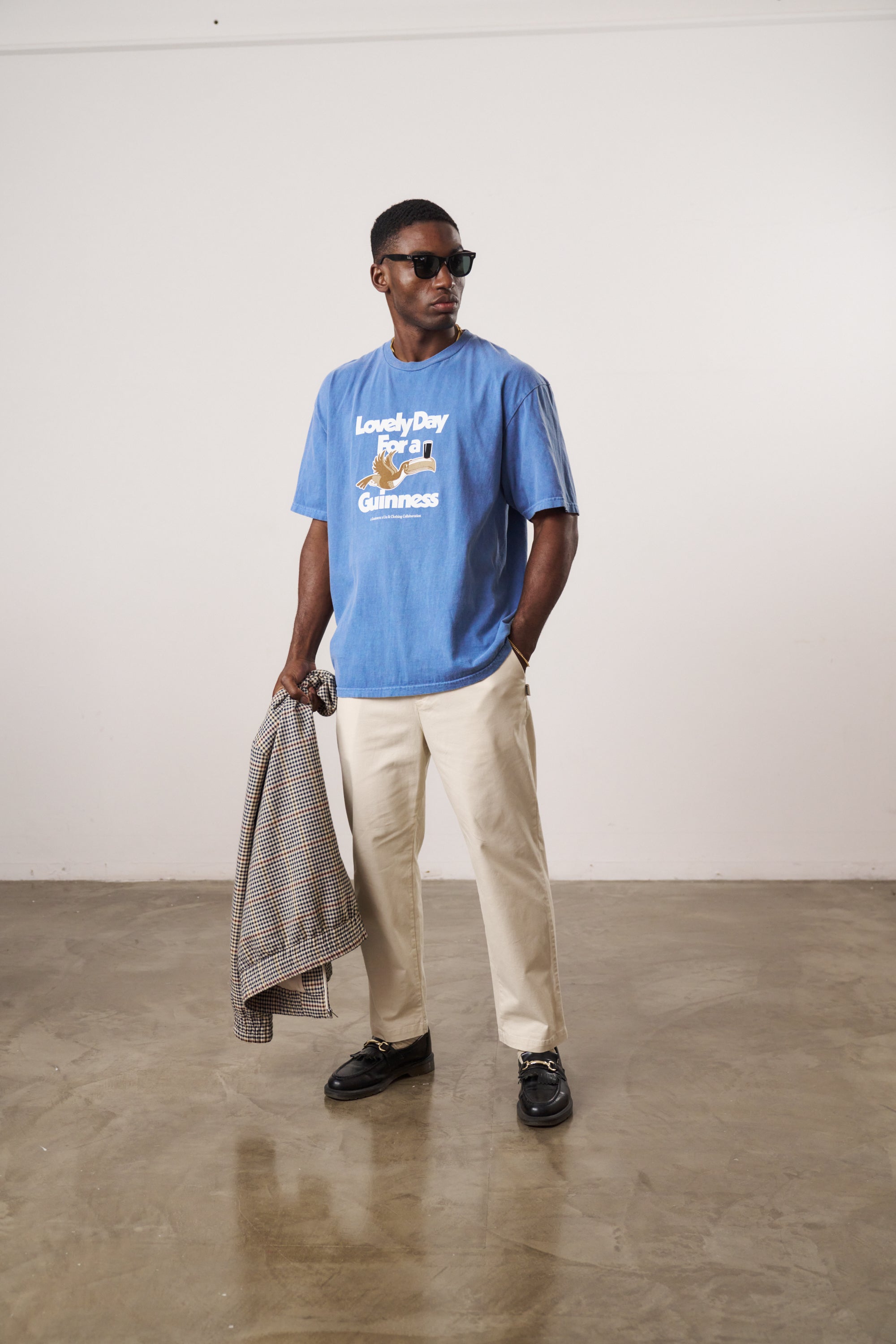 Guinness x MS 'Lovely Day' Vintage Washed Tee - Blue - Maison Sydney