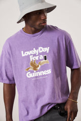 Guinness x MS 'Lovely Day' Vintage Washed Tee - Purple - Maison Sydney
