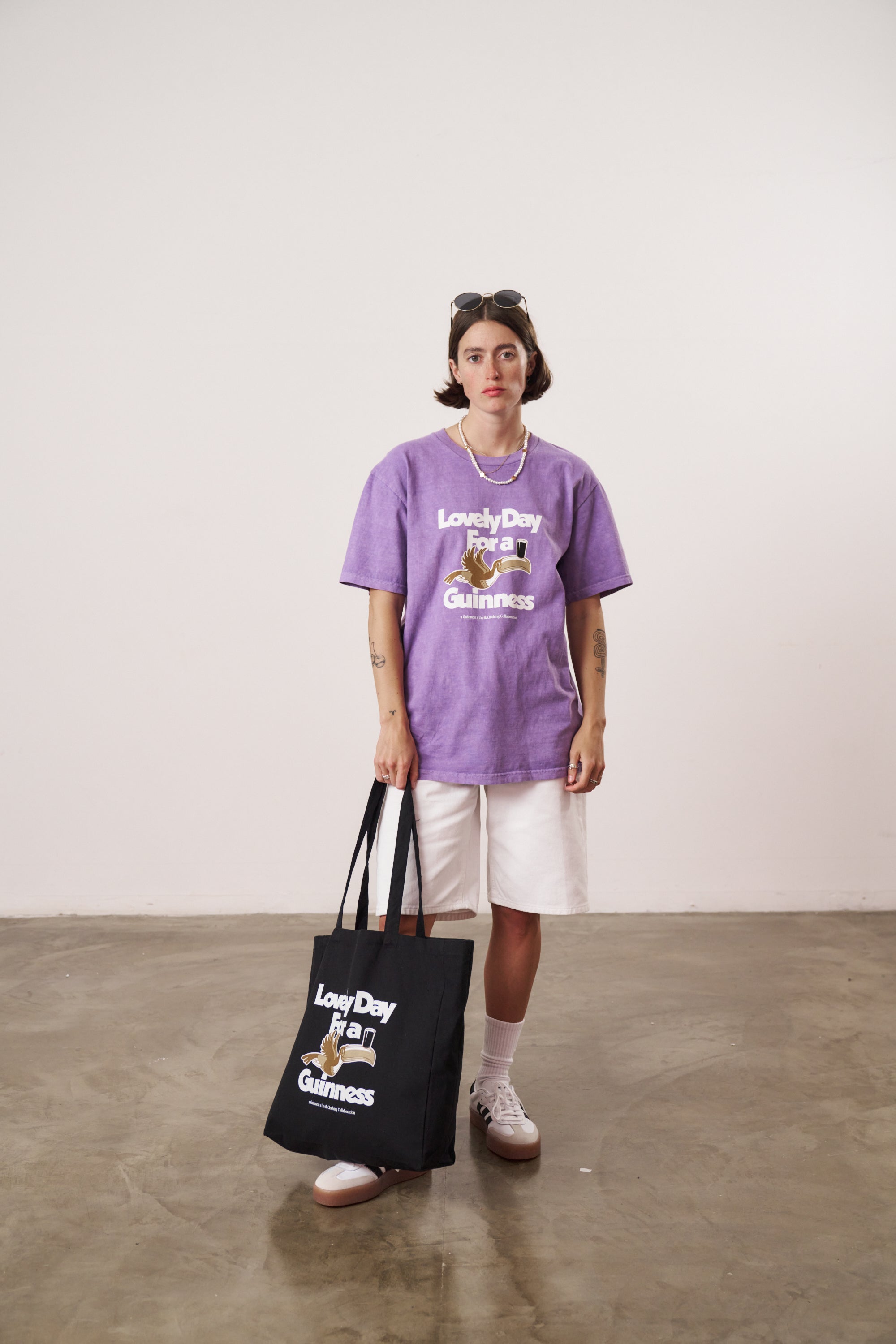 Guinness x MS 'Lovely Day' Vintage Washed Tee - Purple - Maison Sydney