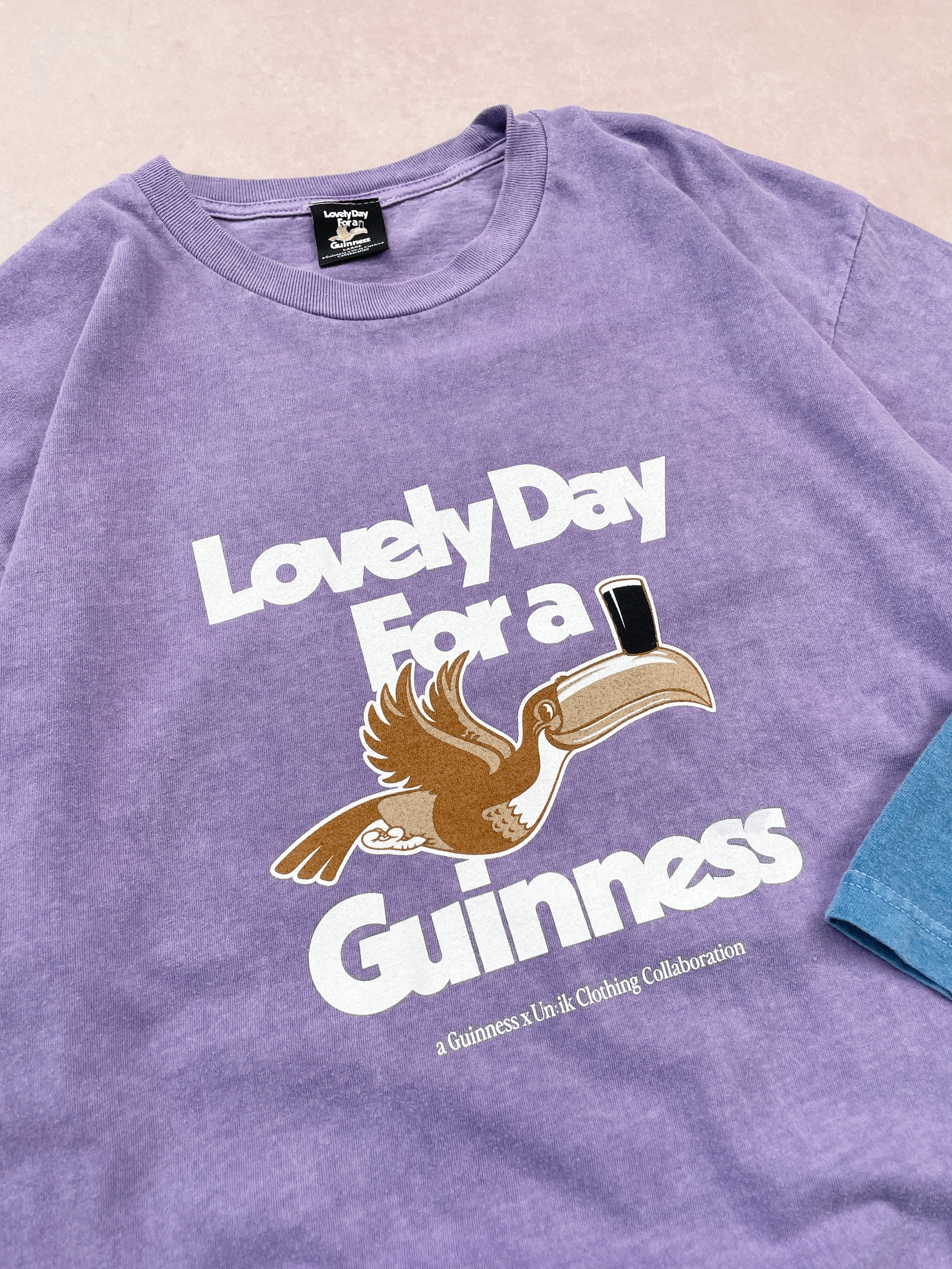 Guinness x MS 'Lovely Day' Vintage Washed Tee - Purple - Maison Sydney