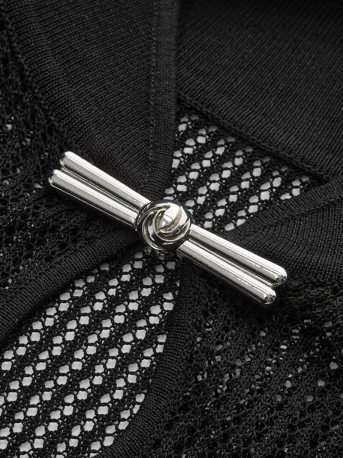 Keyhole Neckline Semi-Sheer Knit Top - Maison Sydney