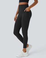 High Waisted Butt Lifting Tummy Control Side Pocket Shaping Training Leggings - Maison Sydney