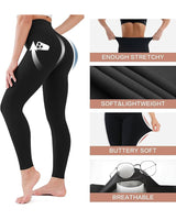 High Waisted Butt Lifting Tummy Control Side Pocket Shaping Training Leggings - Maison Sydney