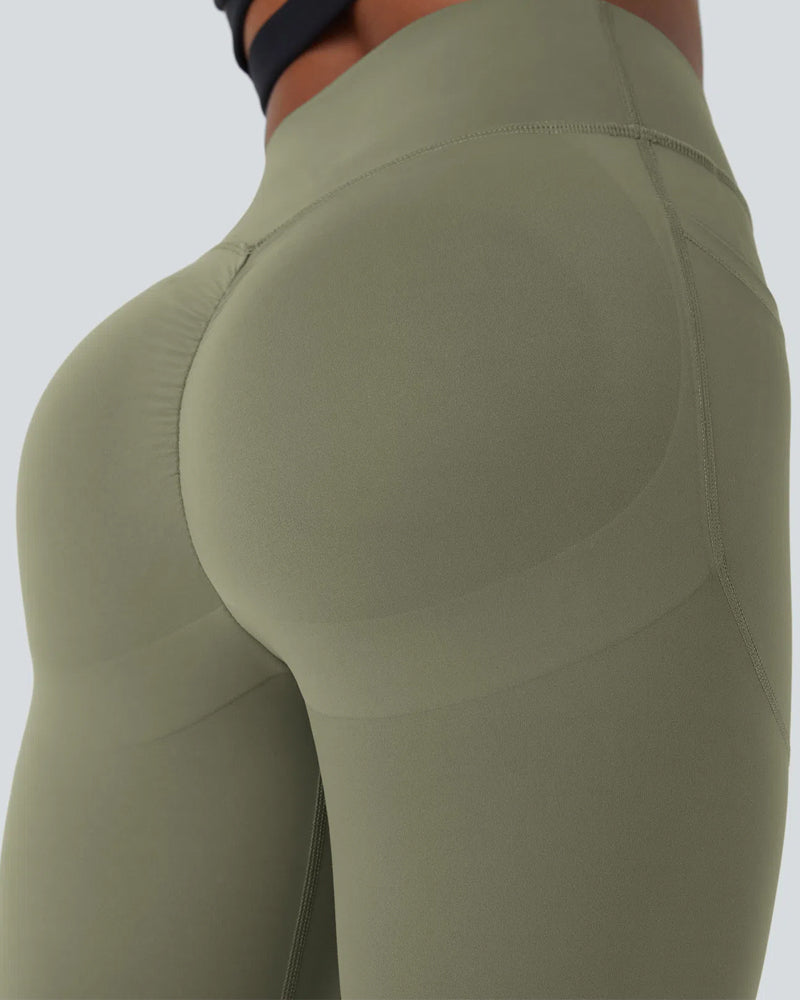 High Waisted Butt Lifting Tummy Control Side Pocket Shaping Training Leggings - Maison Sydney