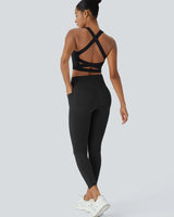 High Waisted Butt Lifting Tummy Control Side Pocket Shaping Training Leggings - Maison Sydney