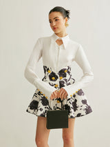 Metal Button Cutout Polo Shirt - Maison Sydney