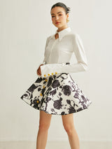 Metal Button Cutout Polo Shirt - Maison Sydney