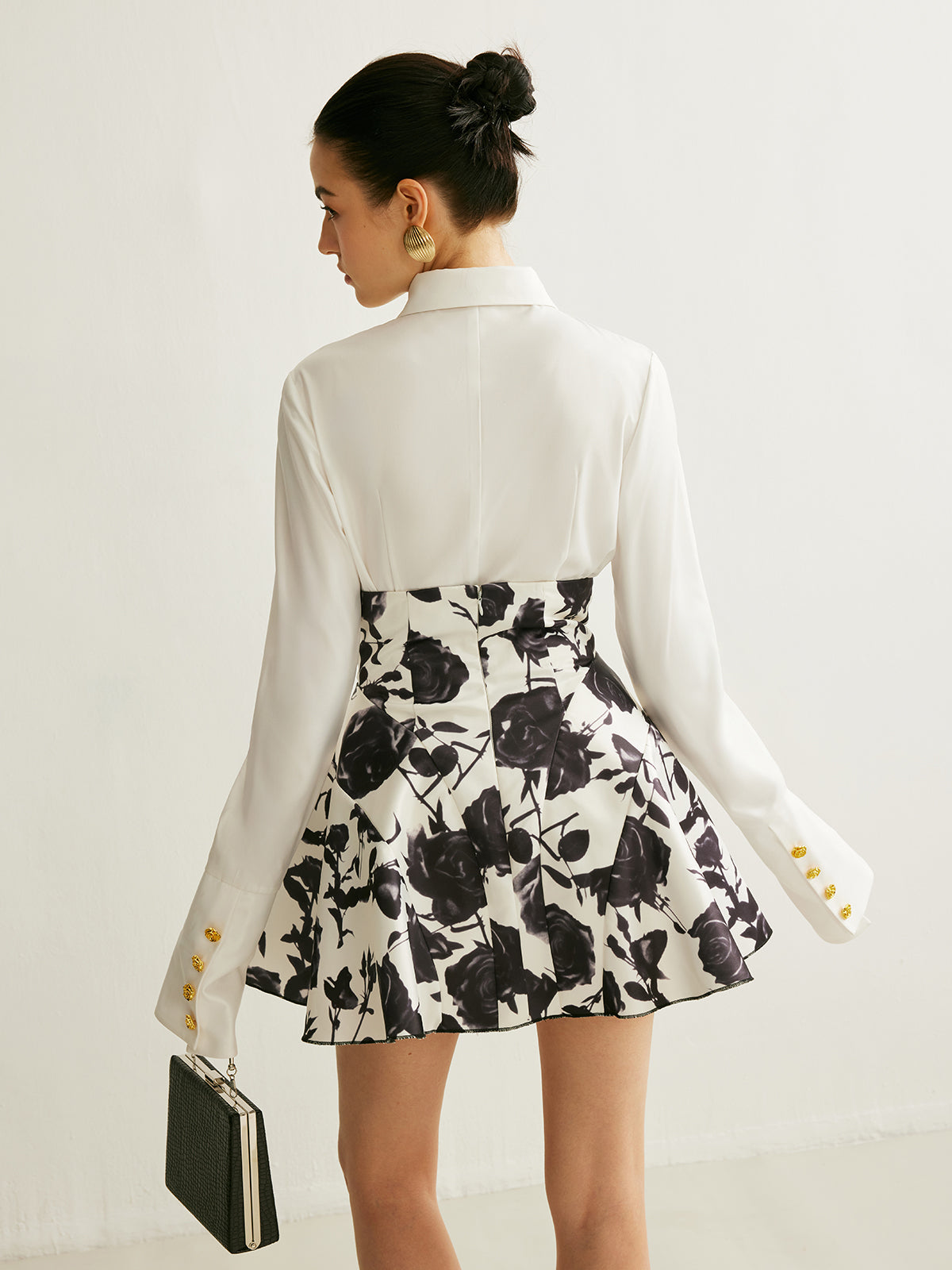 Metal Button Cutout Polo Shirt - Maison Sydney