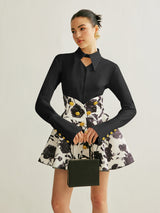 Metal Button Cutout Polo Shirt - Maison Sydney