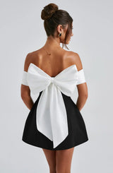 NOIR MINI DRESS - BLACK/WHITE - Maison Sydney