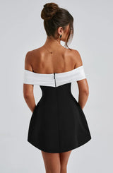 NOIR MINI DRESS - BLACK/WHITE - Maison Sydney
