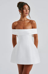 NOIR MINI DRESS - IVORY - Maison Sydney