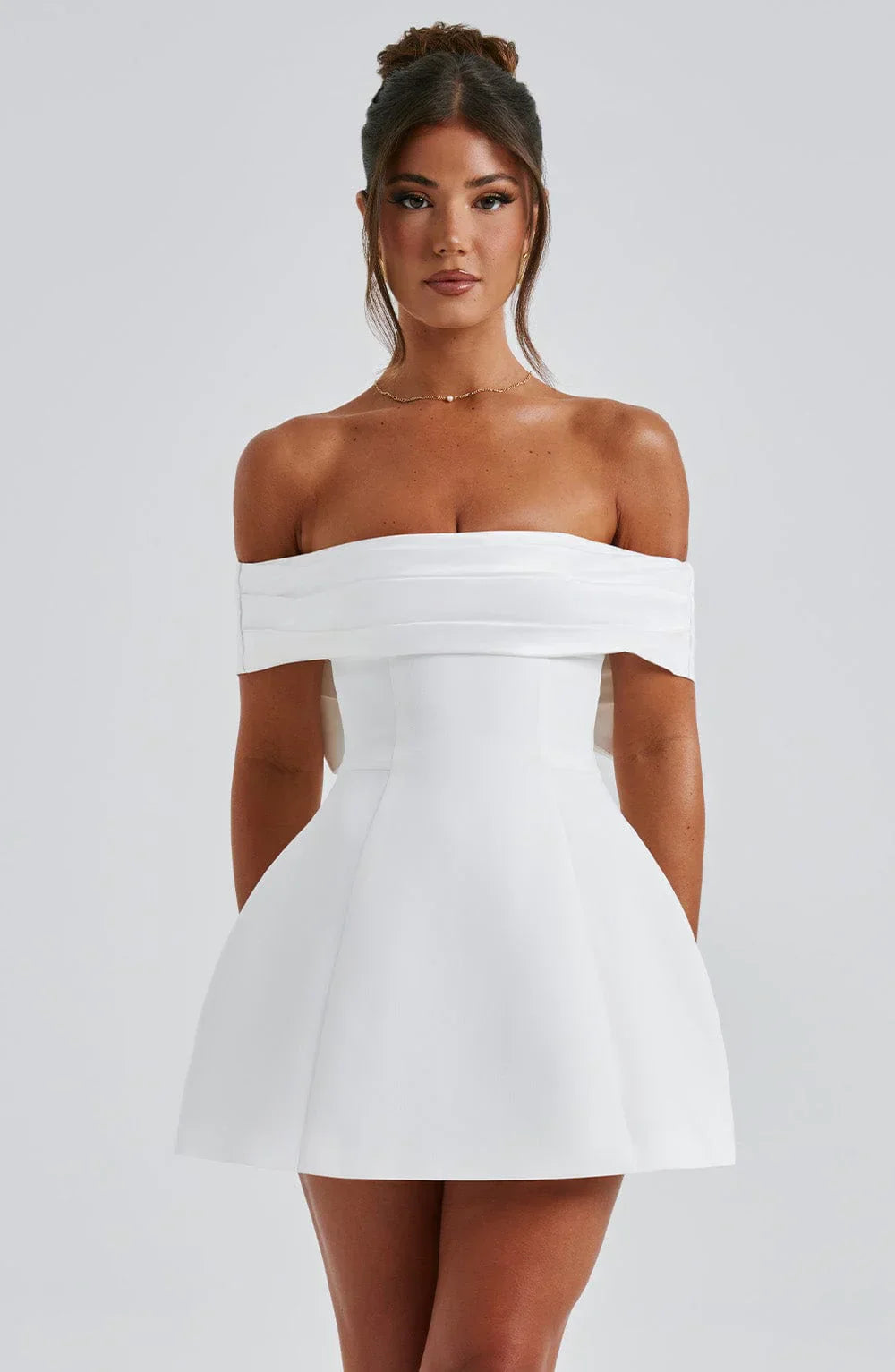 NOIR MINI DRESS - IVORY - Maison Sydney