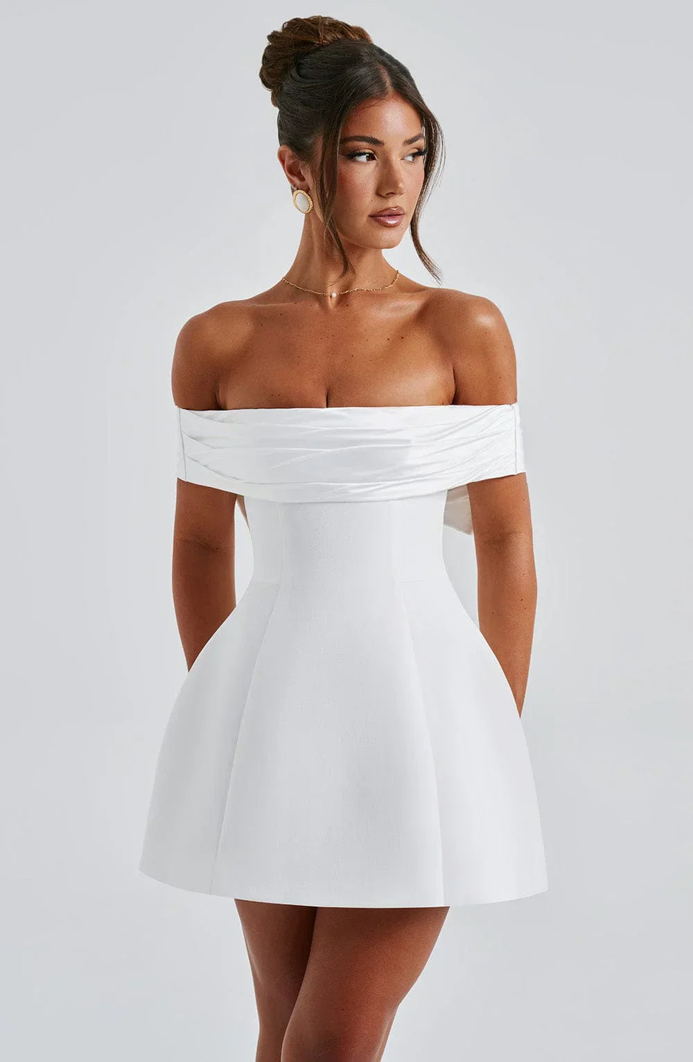 NOIR MINI DRESS - IVORY - Maison Sydney